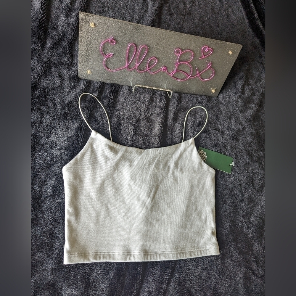 NWT Wild Fable White Crop Tank XXS